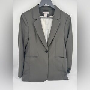 H&M Charcoal-Olive Green Blazer Size XS 160/80A